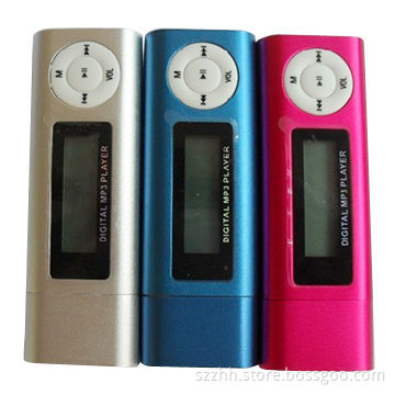 Flash MP3 Players with USB Port, with Monochromatic Display, Supports Multiple Languages